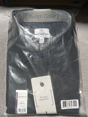 George Black Stretch-Collar Classic Fit Long Sleeve Shirt